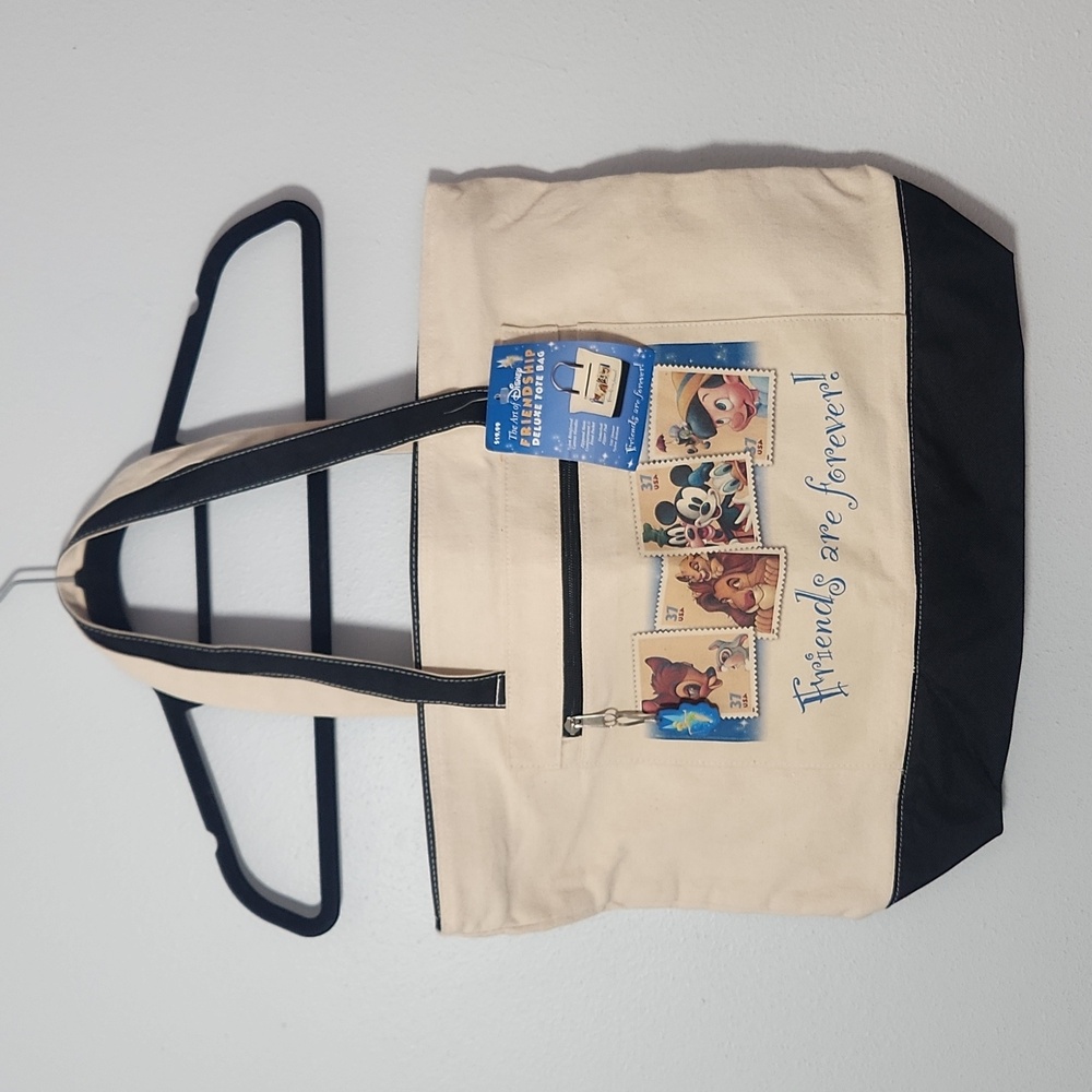 NWT Vintage The Art of Disney "Friends are Forever"  Stamps Tote Bag